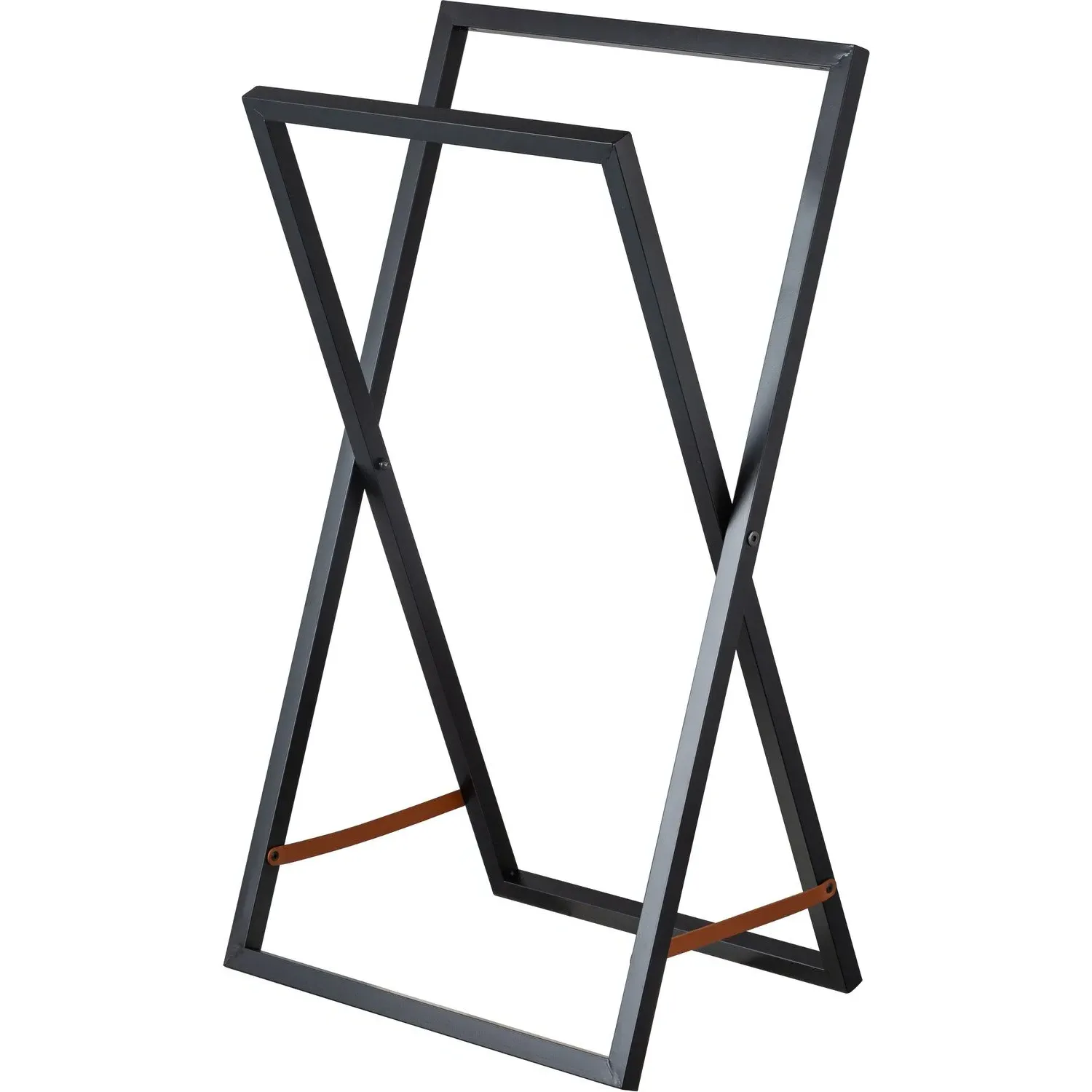 Foldable Rectangle Towel Rack - Black image