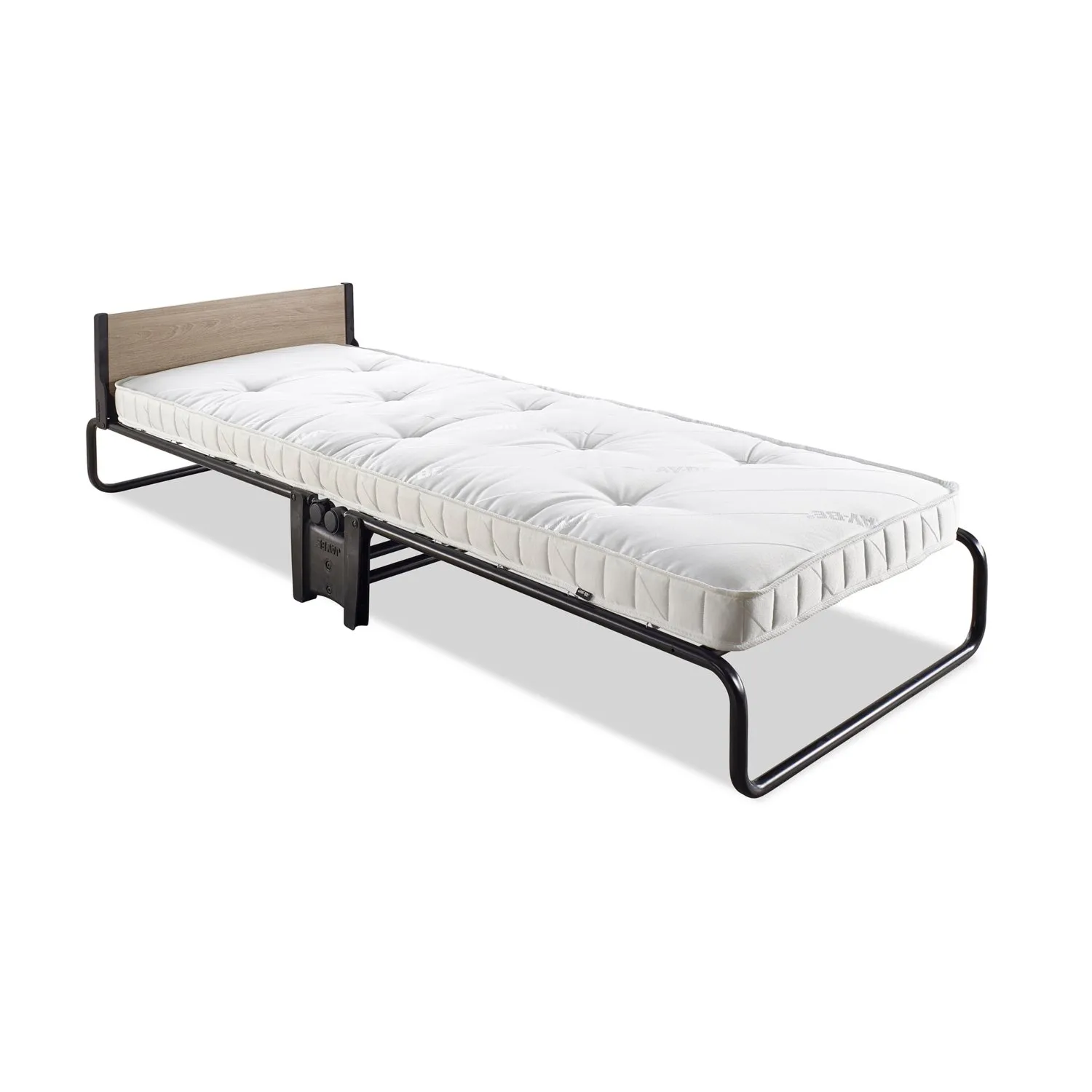 Folding Bed with Pocket Sprung Mattress - Black