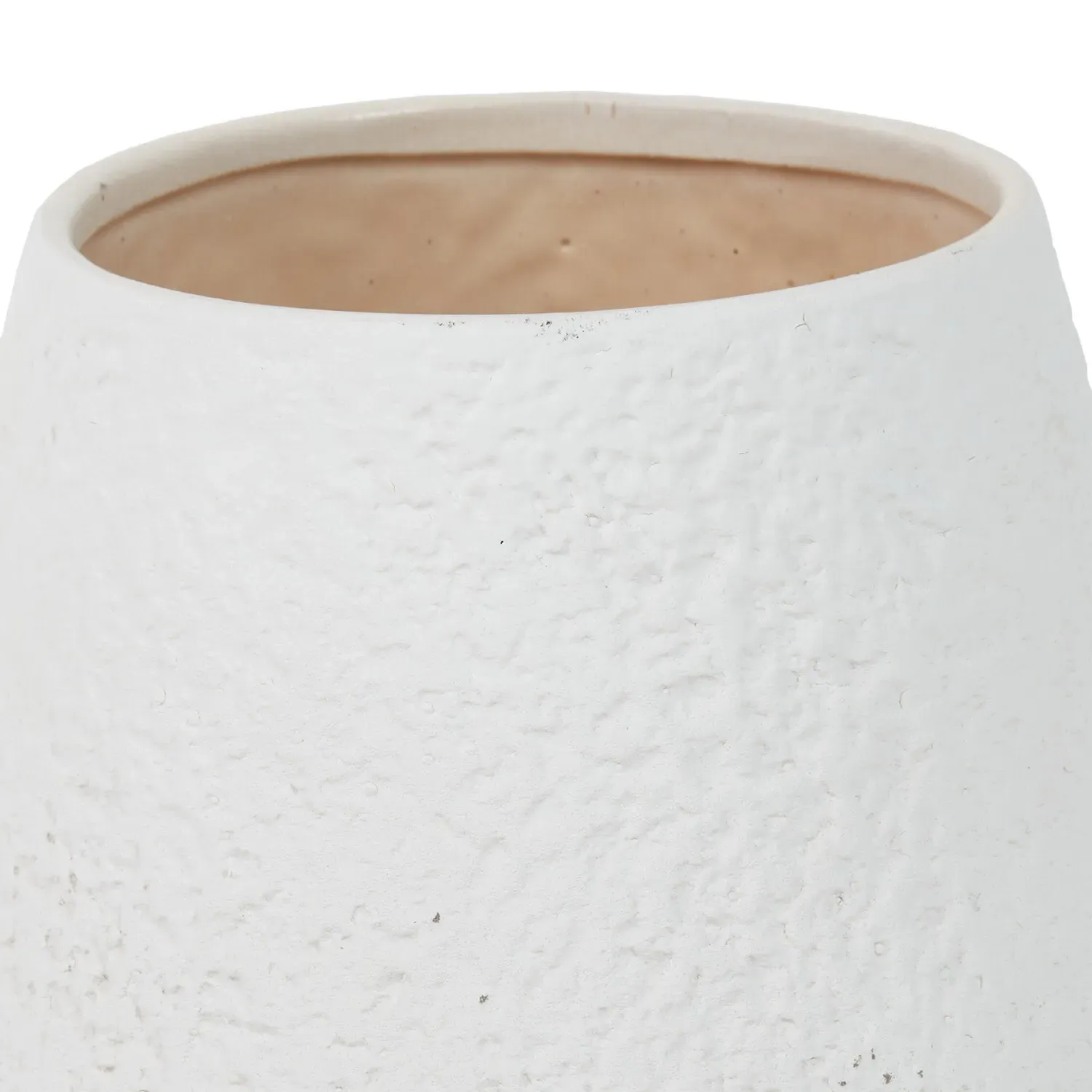 Footed Ceramic Planter - White