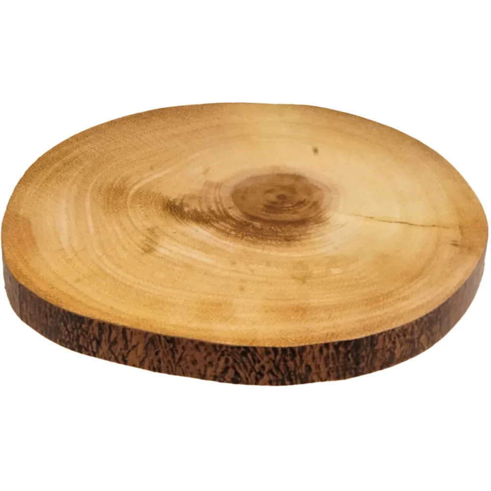 Footed Log Slice Decoration Stand - Wood