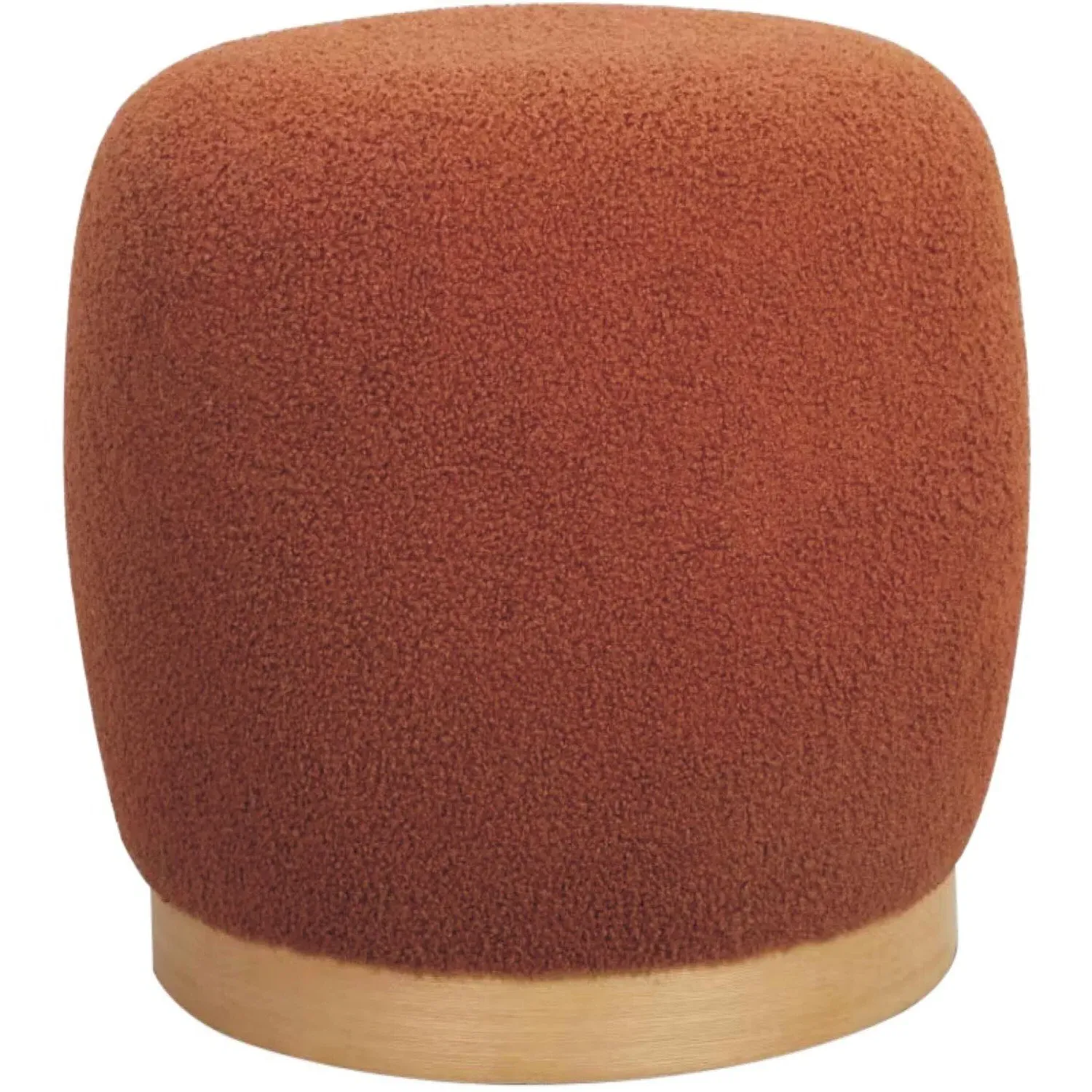Footstool - Burnt Orange, Boucle
