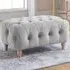 Footstool - Chalk, Velvet