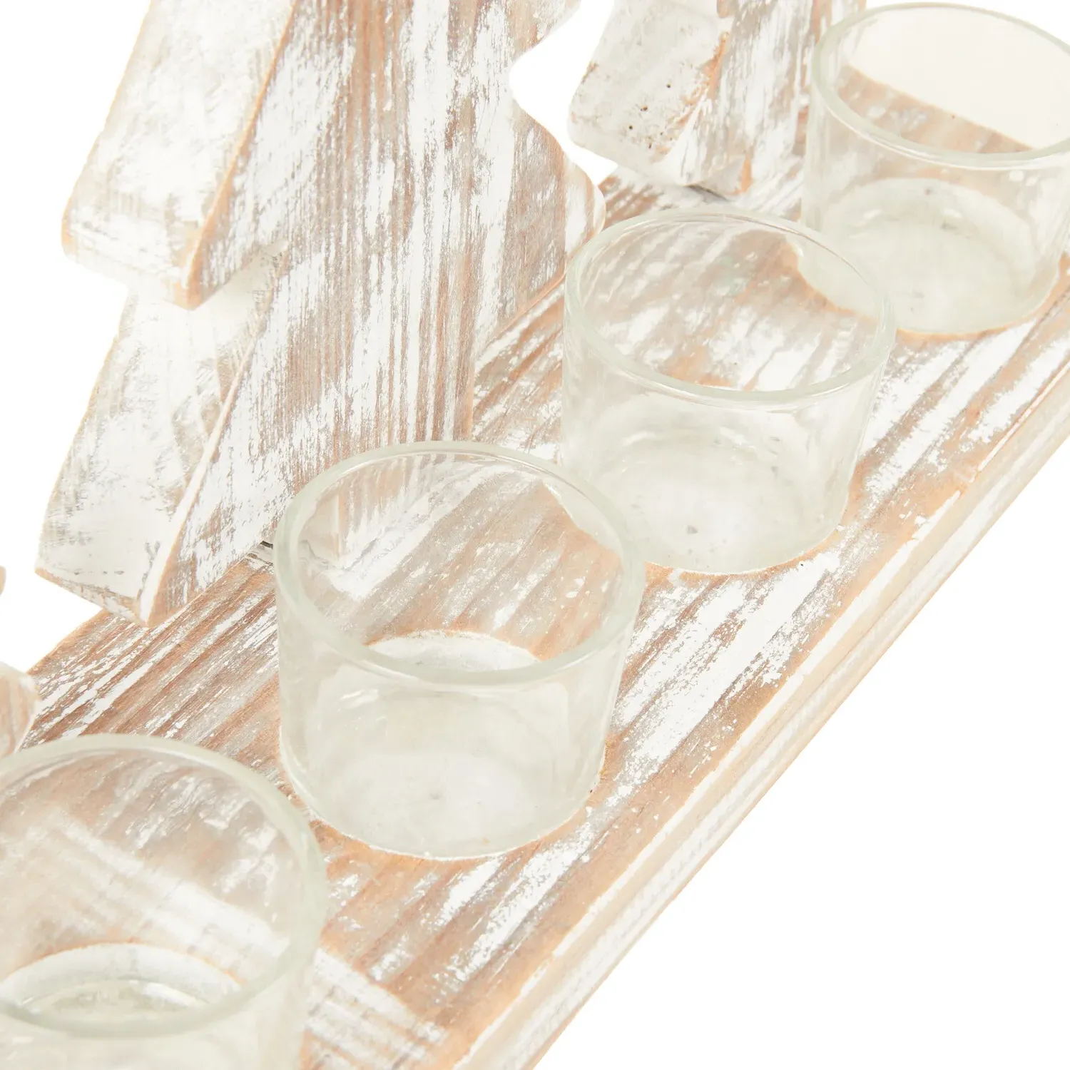 Forest Tealight Holder - Brown, Wood