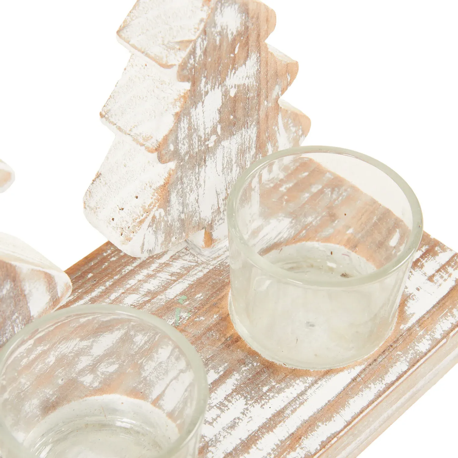 Forest Tealight Holder - Brown, Wood