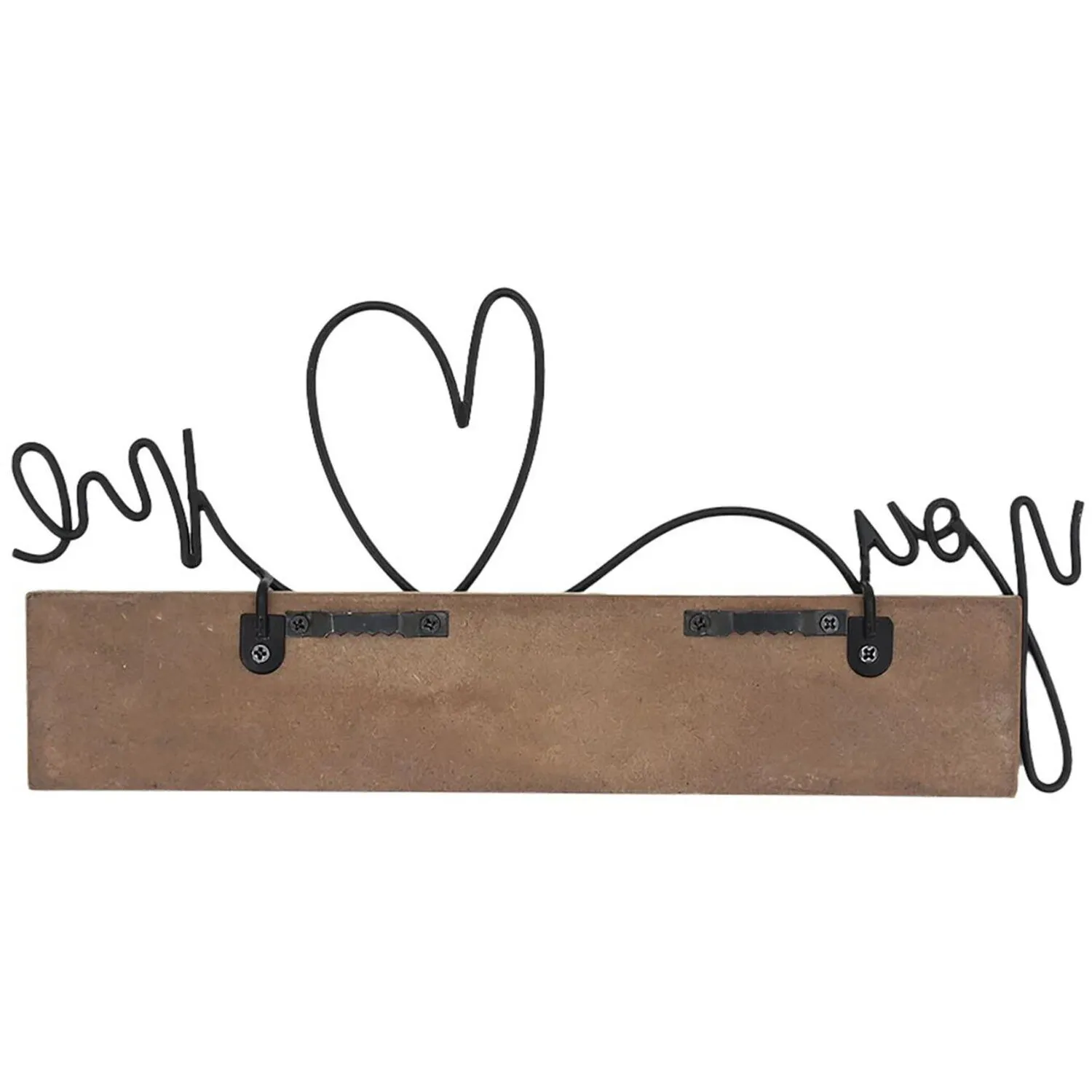 Forever and Always Wire Slogan Plaque - Brown