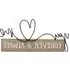 Forever and Always Wire Slogan Plaque - Brown