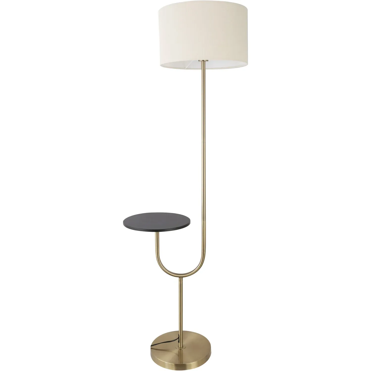 Forrest Floor Lamp with Table - Antique Brass