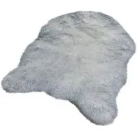 Fox Faux Fur Animal-Shaped Rug - Blue