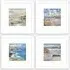 Framed Coastal Scene Mounted Prints - Multicolour