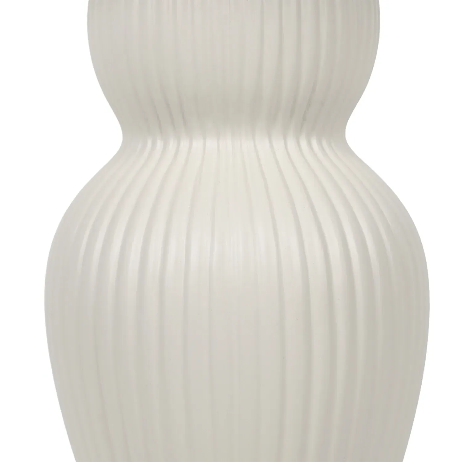 Francesca Ribbed Table Lamp - Cream, Ceramic