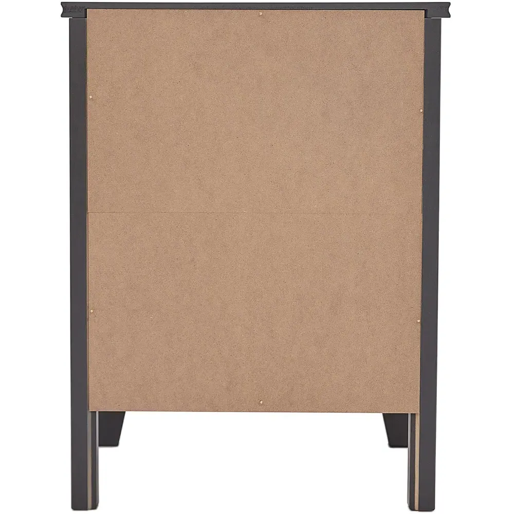 Fregona 2 Drawer Bedside Table - Charcoal, Pine