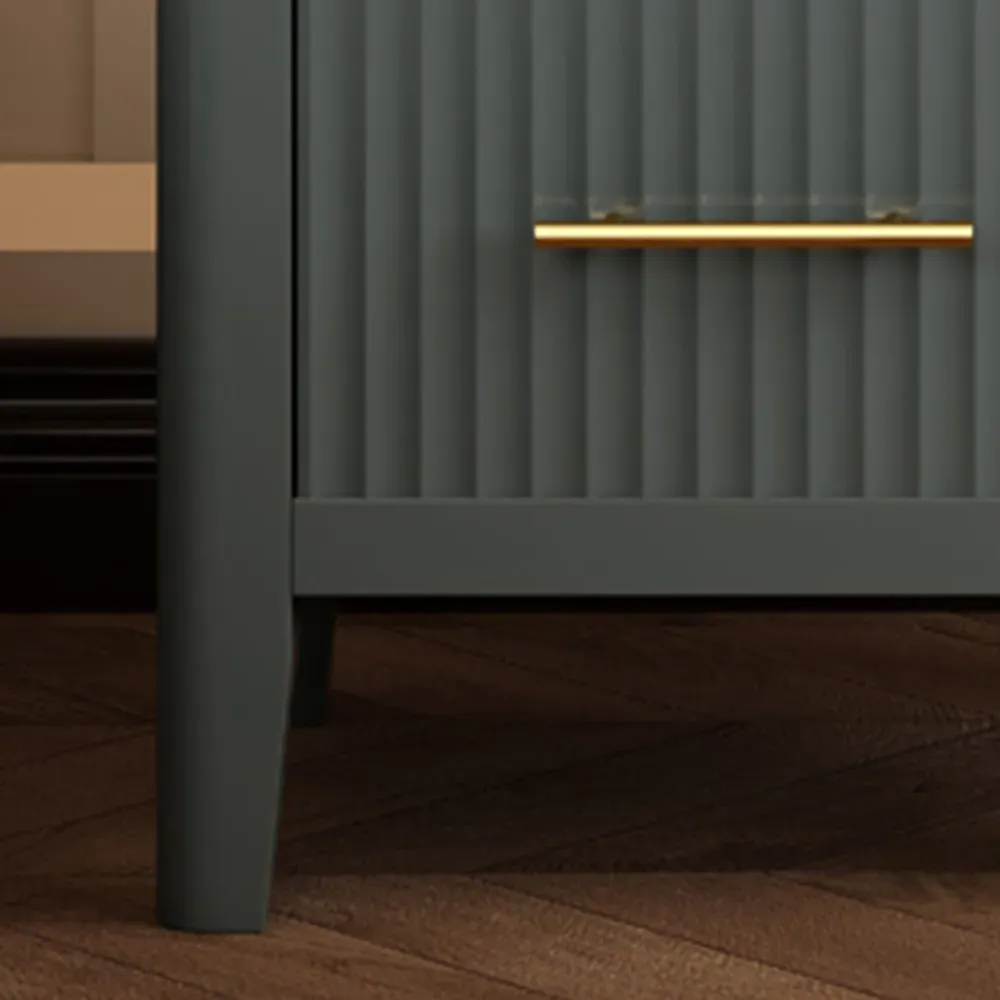 Fregona 2 Drawer Bedside Table - Grey, Pine