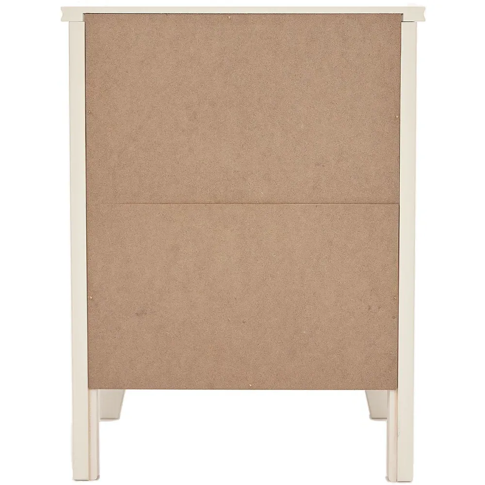 Fregona 2 Drawer Bedside Table - White, Pine