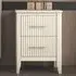 Fregona 2 Drawer Bedside Table - White, Pine