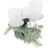 Frosted Berry Candle Holder Set - Clear