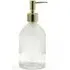 Frosted Glass Soap Dispenser - Gold