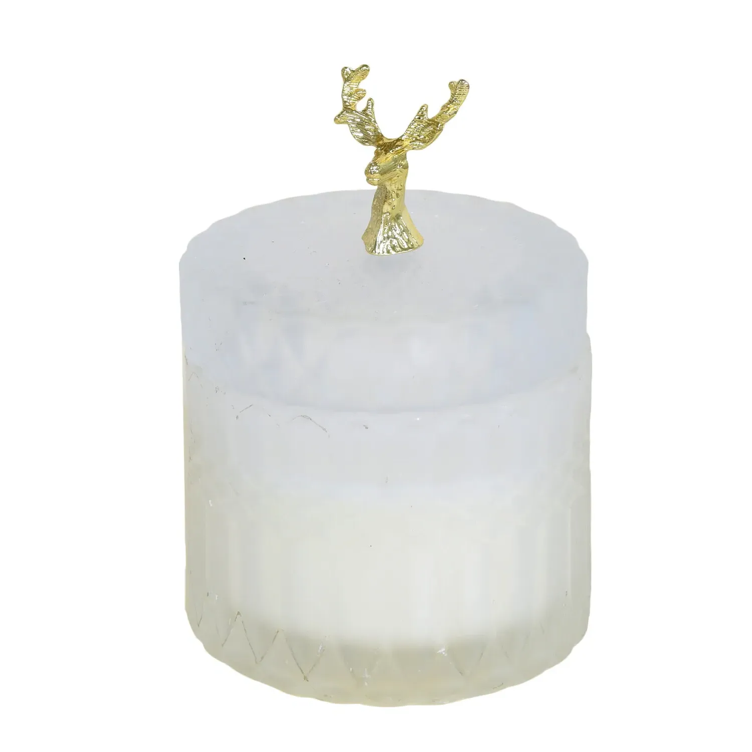 Frosted Reindeer Candle
