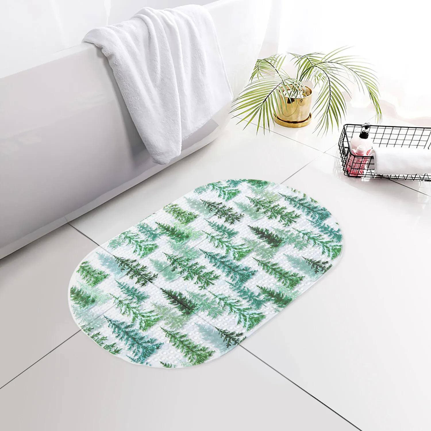 Frosty Forest PVC Bath Mat