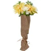 Fuji & Peony Artificial Bouquet - Yellow
