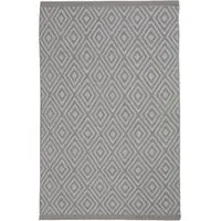 Fuller Diamond Rug 120x70cm - Silver, Cotton