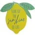 Fun Lemon Slogan Embossed Metal Sign - Yellow