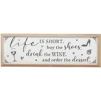 Fun Quote Framed Plaque - Wood