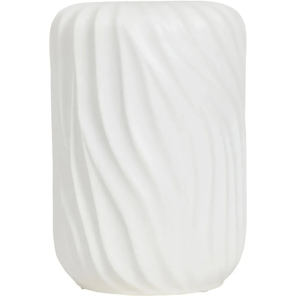Gaia Textured Vase - White