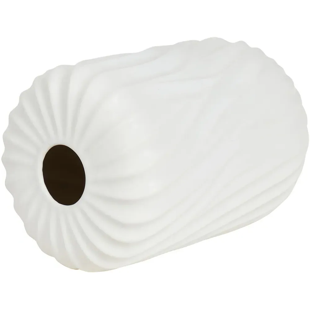 Gaia Textured Vase - White