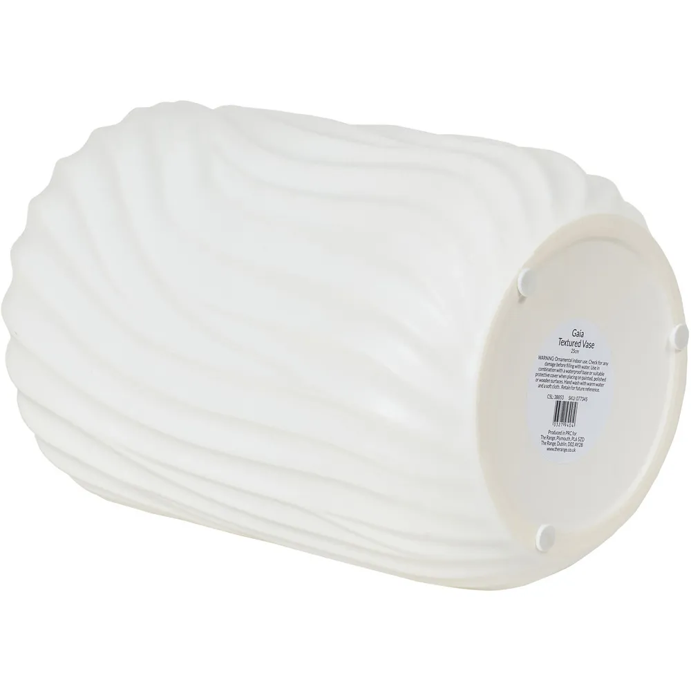 Gaia Textured Vase - White