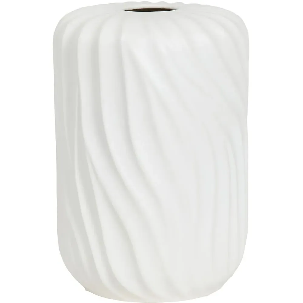 Gaia Textured Vase - White