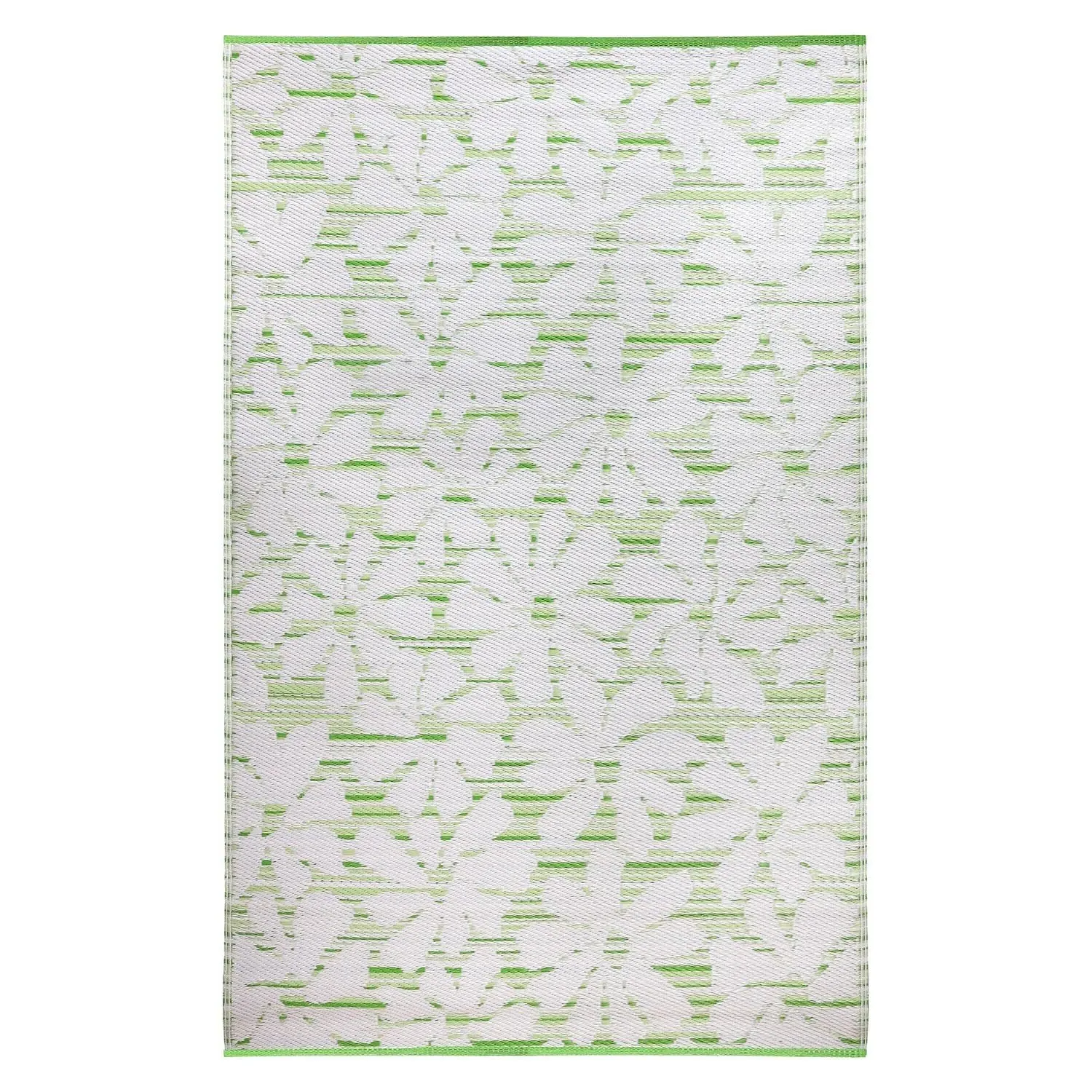 Garden Flower Outdoor Rug - Green image