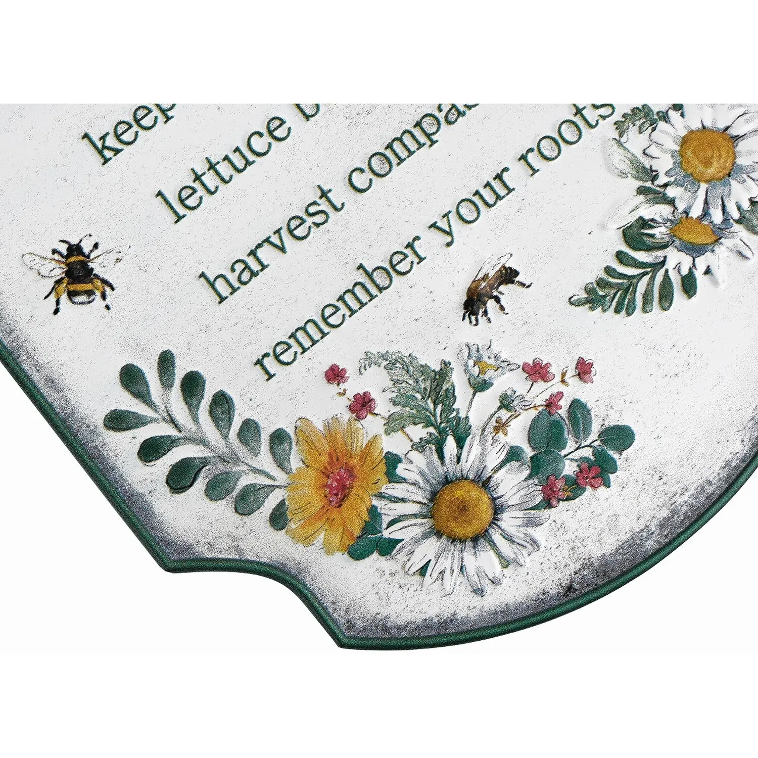 Garden Wisdom Metal Sign - White