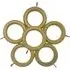Genoa Curtain Rings Pack of 6 - Oak