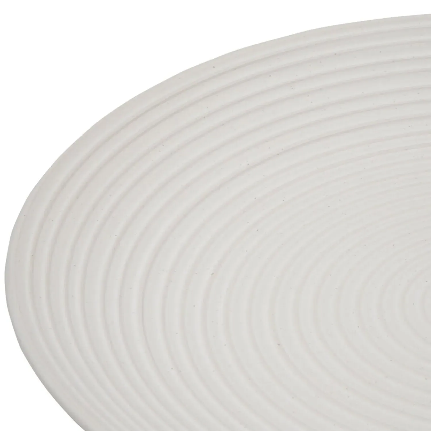 Genoa Ribbed Dinner Plate - Cream