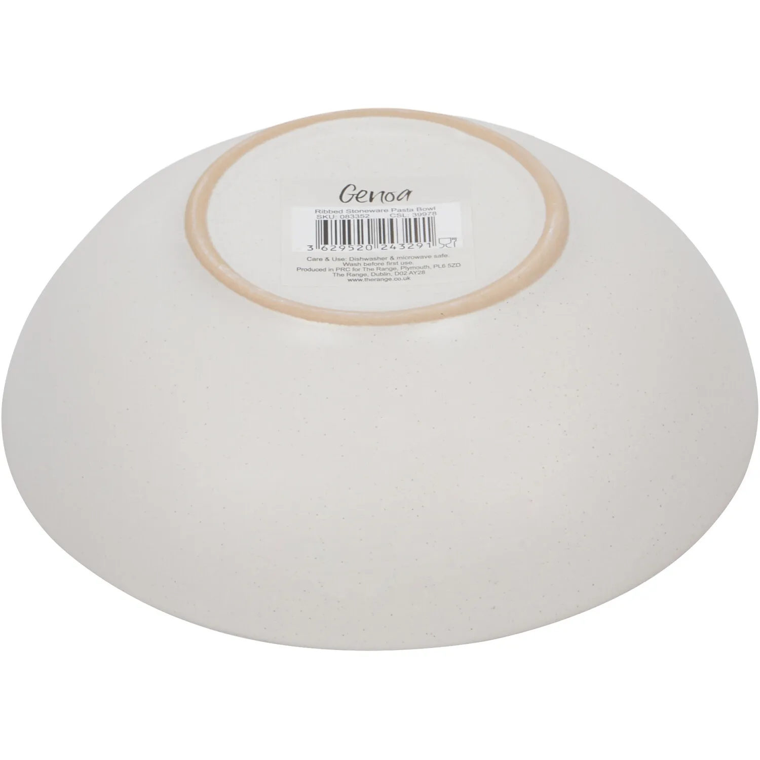 Genoa Ribbed Pasta Bowl - Cream