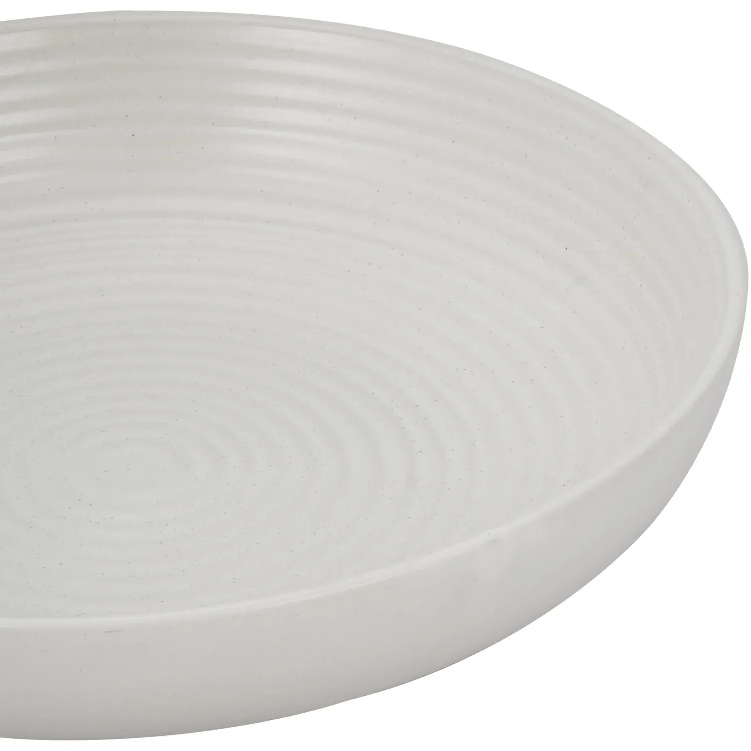 Genoa Ribbed Serving Bowl - Cream