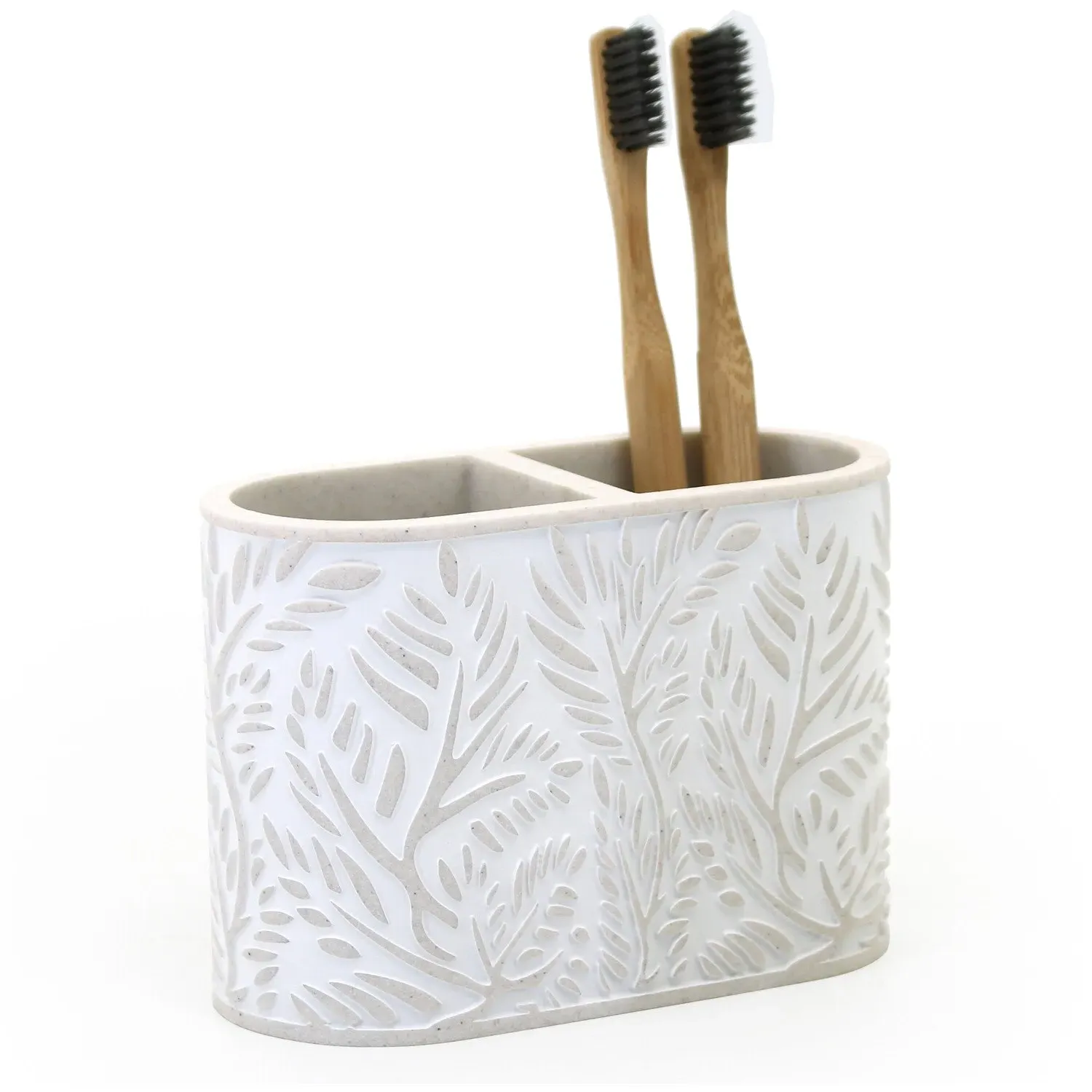 Gentle Leaf Toothbrush Holder - Beige