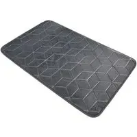Geo Bath Mat - Grey, Polyester