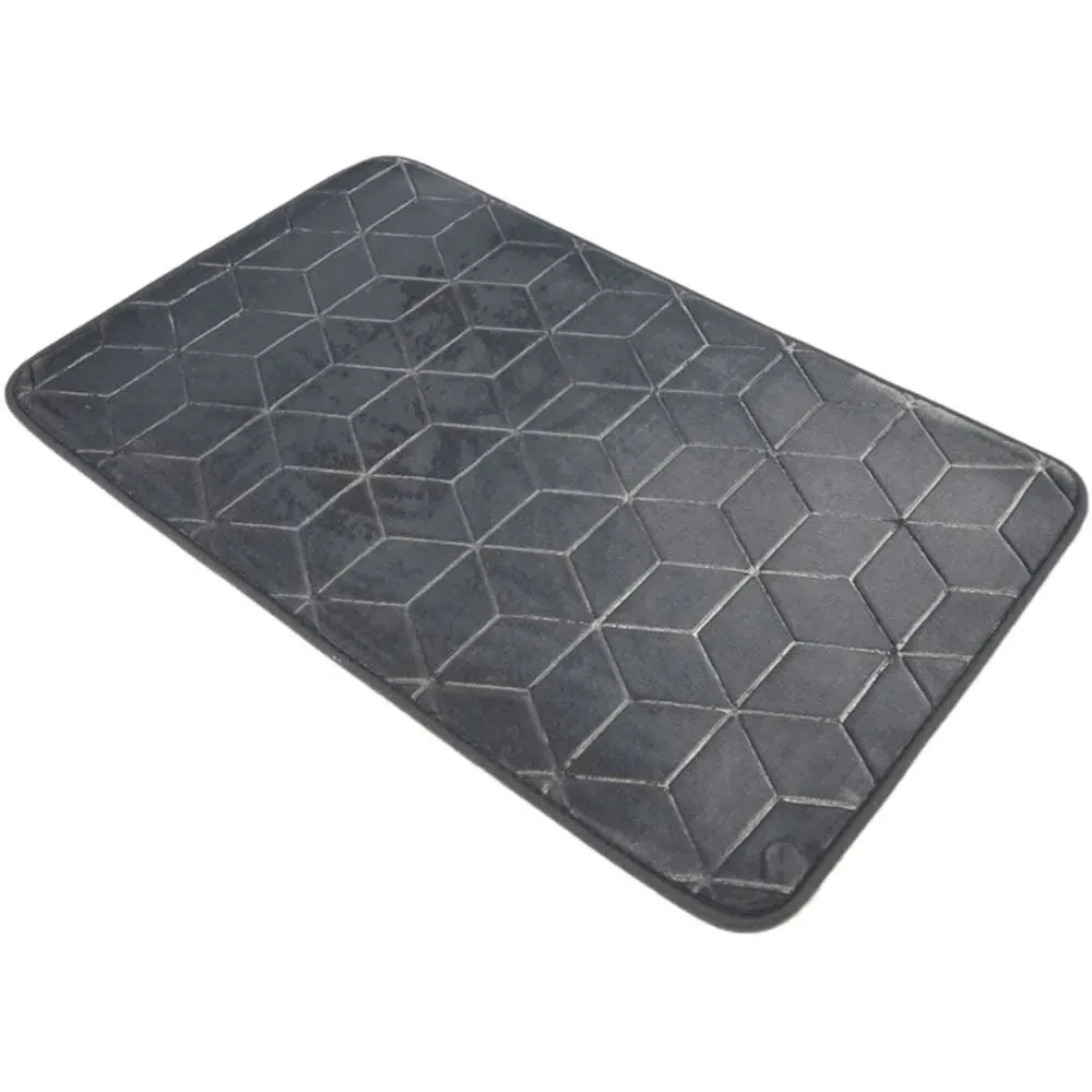 Geo Bath Mat - Grey, Polyester image