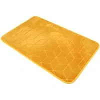 Geo Bath Mat - Yellow, Coral Fleece