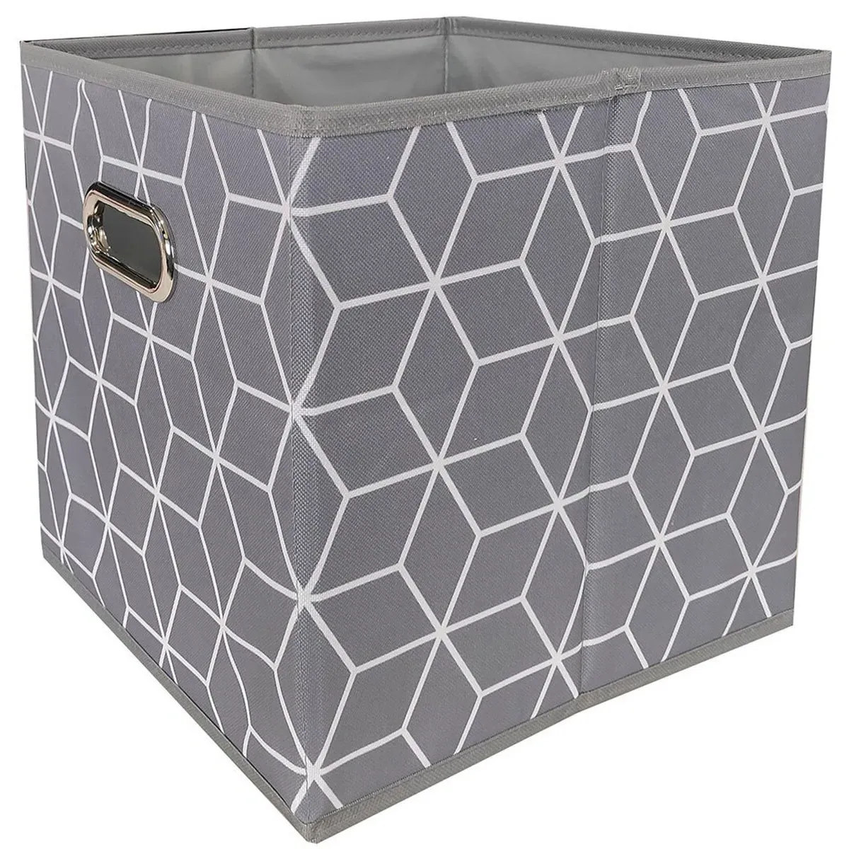 Geo Cube Storage Basket - Grey