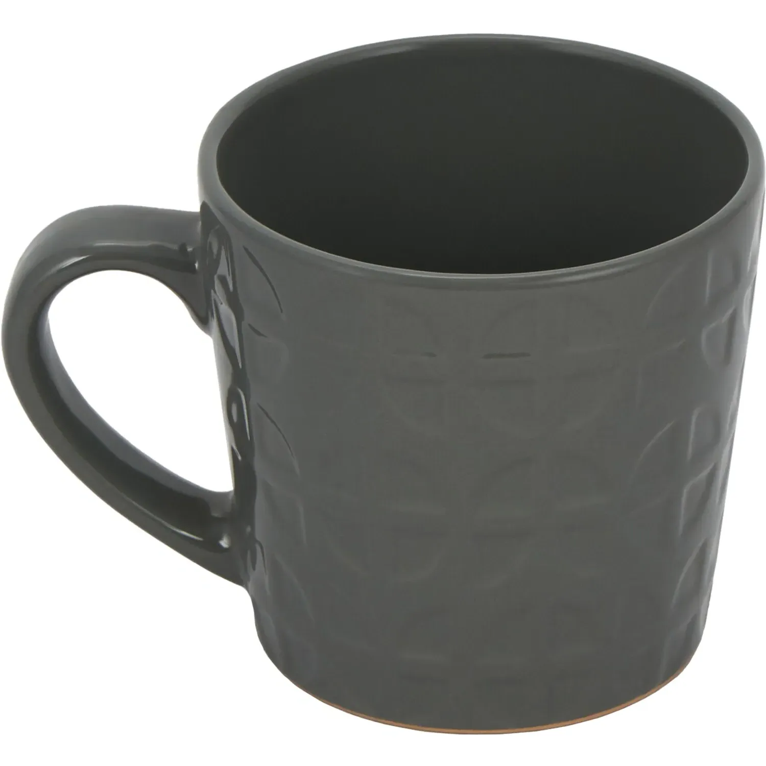 Geo Debossed Conical Mug - Grey