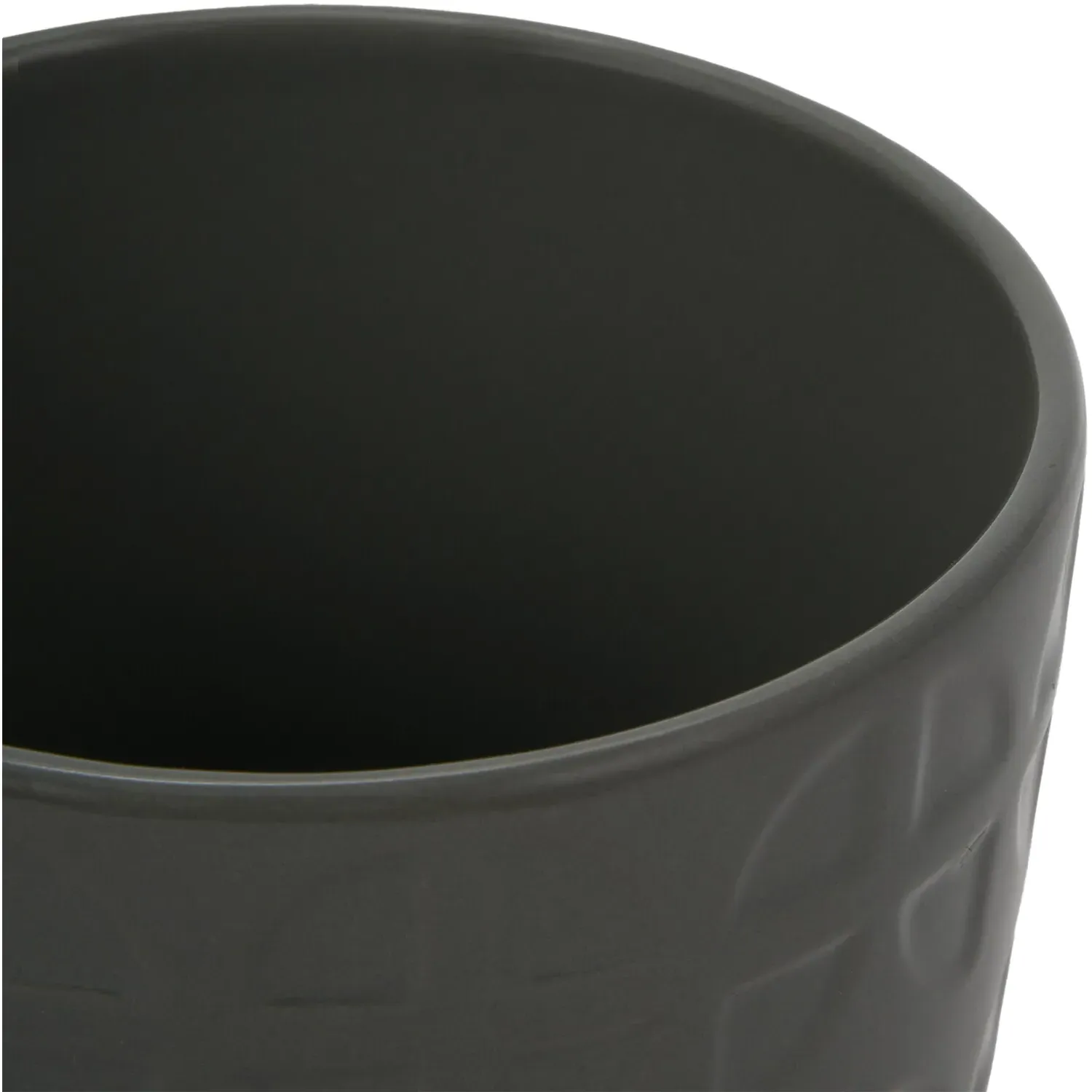 Geo Debossed Conical Mug - Grey
