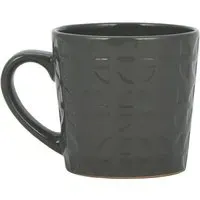 Geo Debossed Conical Mug - Grey