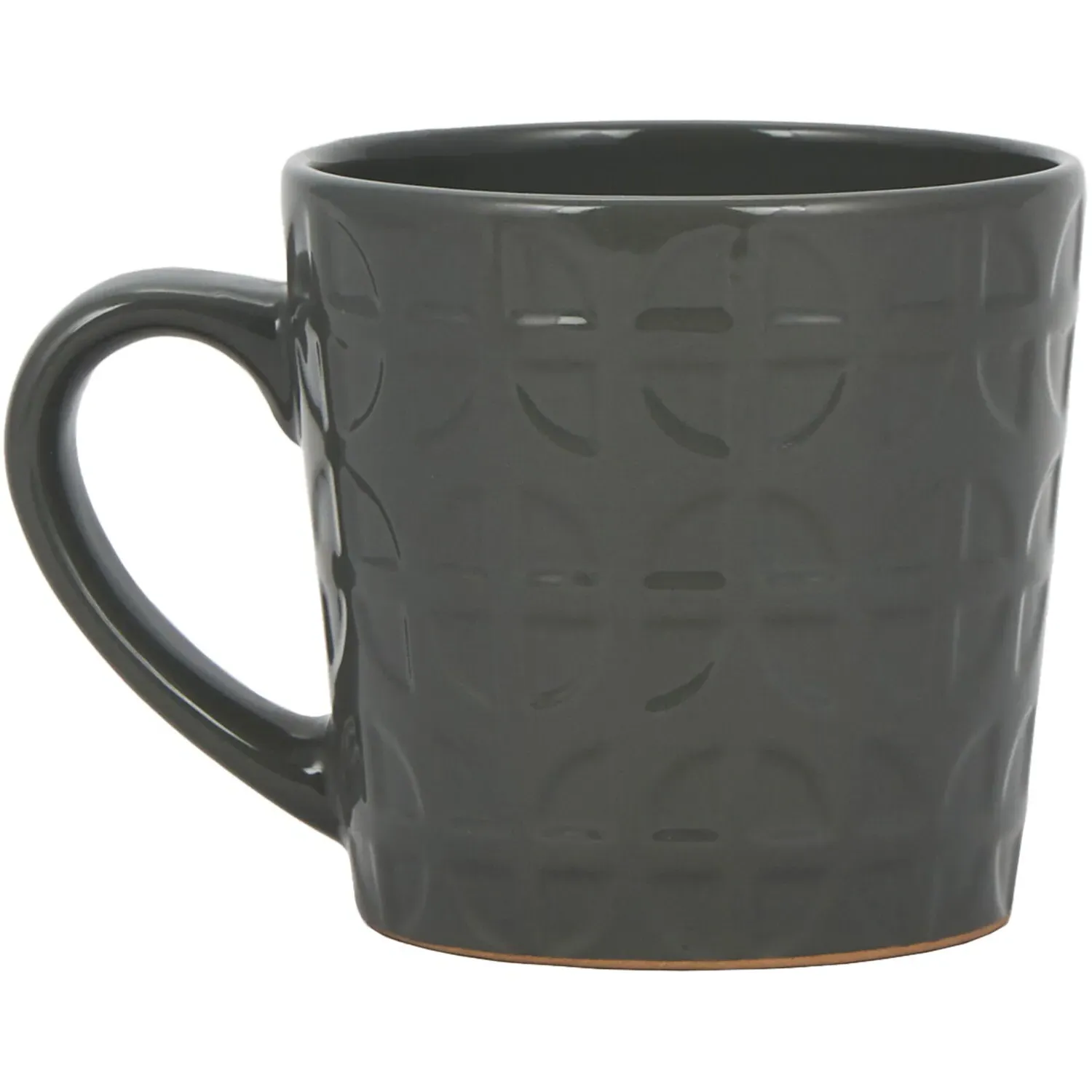 Geo Debossed Conical Mug - Grey