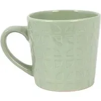 Geo Debossed Conical Mug - Sage