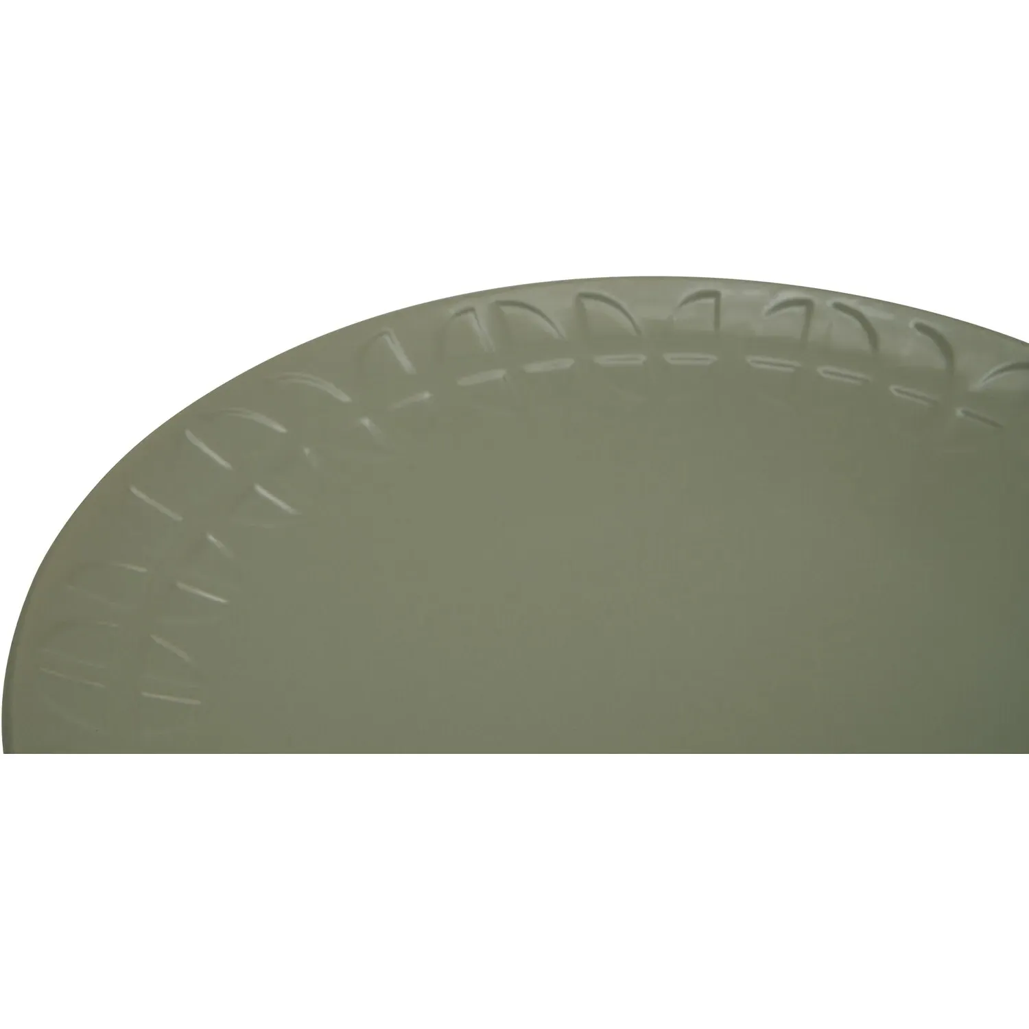 Geo Debossed Dinner Plate - Sage