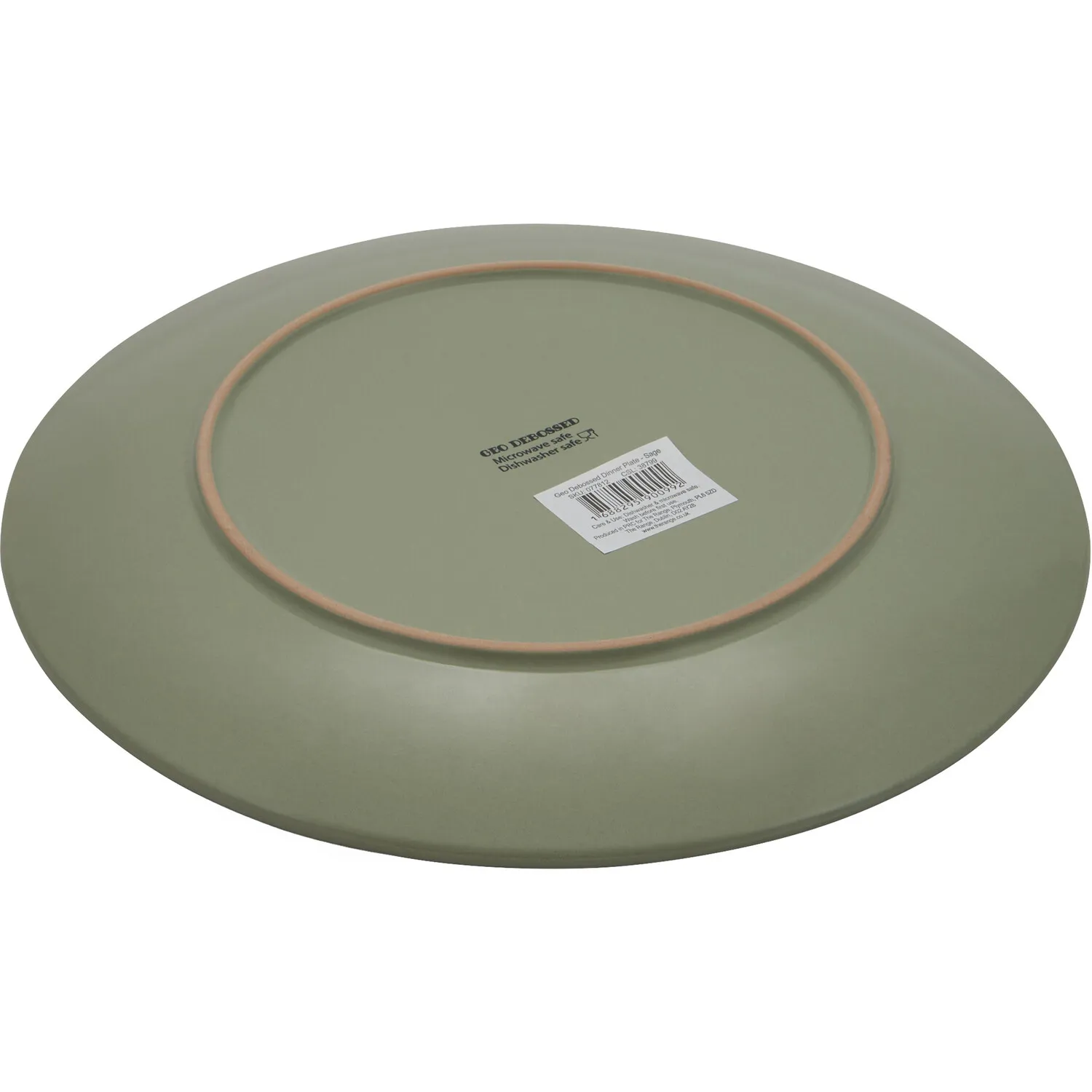 Geo Debossed Dinner Plate - Sage