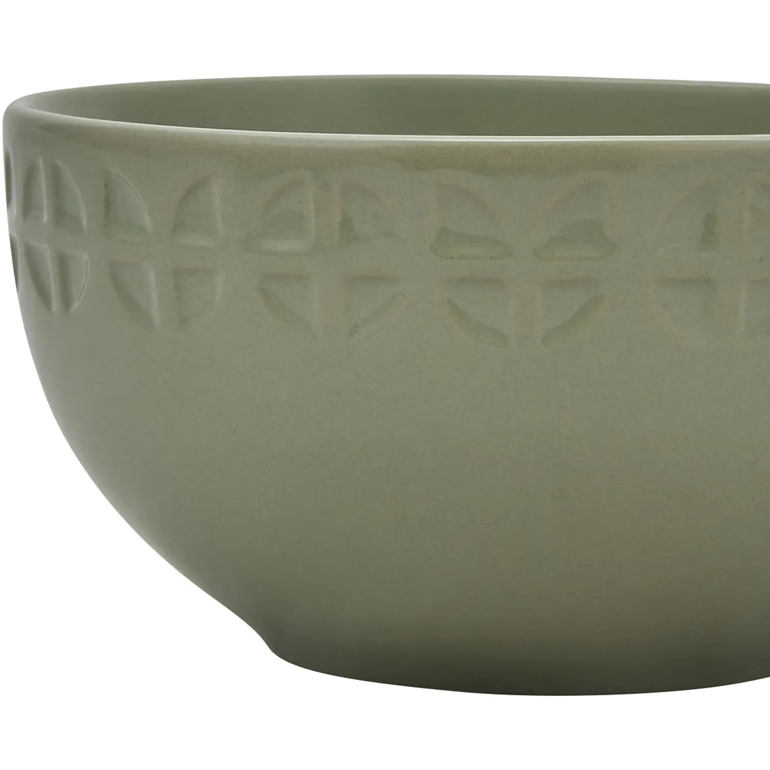 Geo Debossed Rice Bowl - Sage