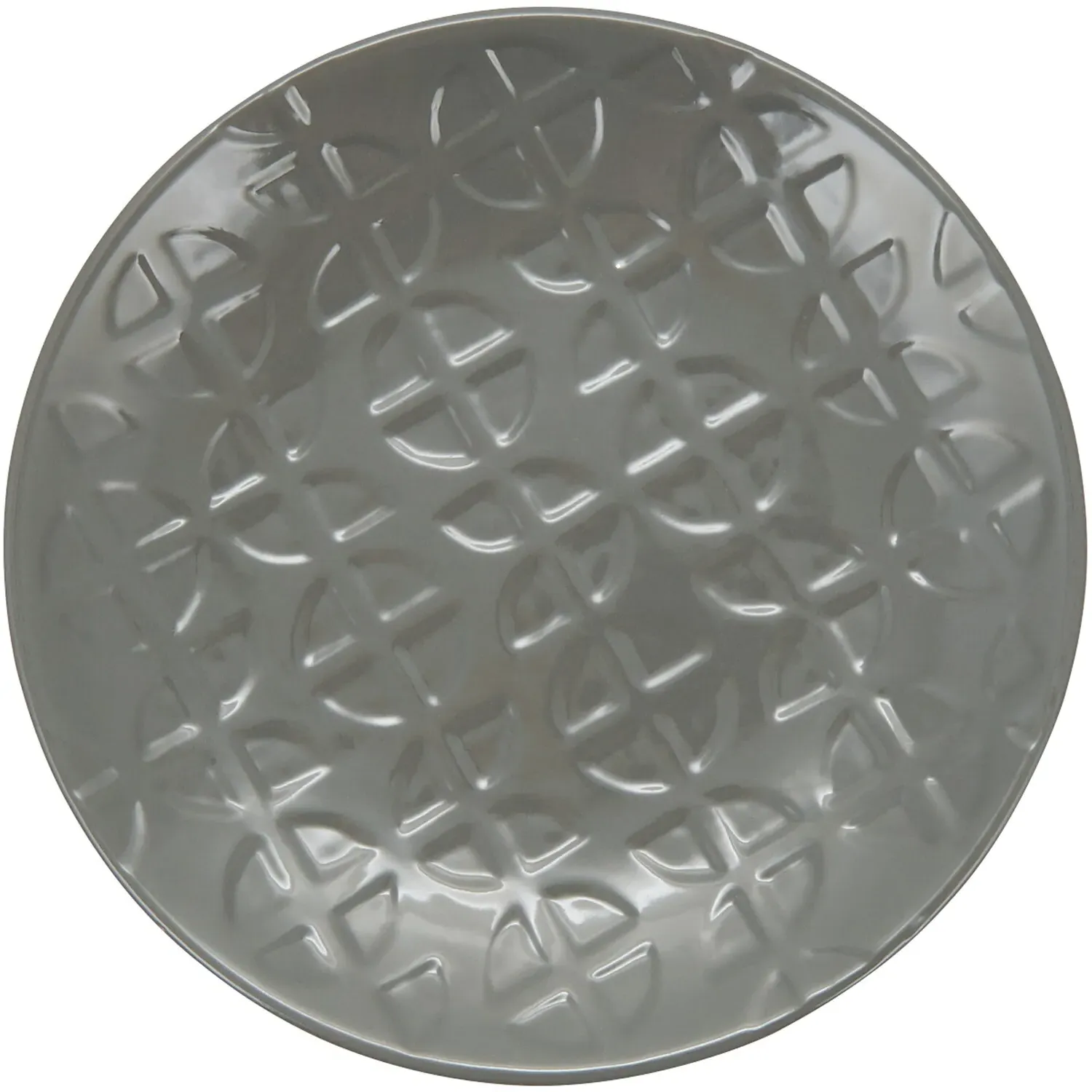 Geo Debossed Side Plate - Grey